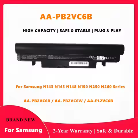 AA-PB2VC6B Laptop Battery for Samsung N145 N148 N150 NP-N145 NP-N150 AA-PB2VC6W AA-PL2VC6B 11.1V