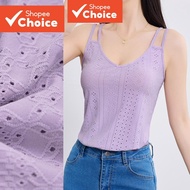 Women Casual Plain Cold Shoulder Jacquard Tank Top L129ED657