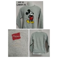 [BUNDLE] Sweatshirt Mickey Kasut Kuning Tag HANES