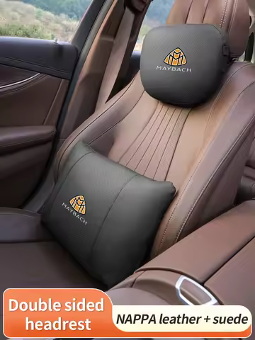 Maybach S Class GLS S400 S450 S480 S500 S580 S650 S680 GLS480 GLS600 Car Leather Suede Headrest Neck