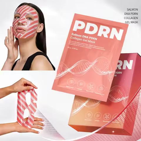 Salmon Dna PDRN Facial Mask Collagen Hydrating Moisturizing Hydrogel Mask Radiant Gentle Soothing Re