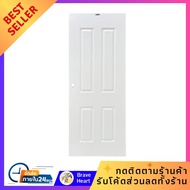 ประตูภายนอก ประตูภาย สำเร็จรูป UPVC AZLE L-35 ขนาด 80X200 ซม. สีขาว เจาะลูกบิด ประตูห้องน้ำ ประตูห้อ