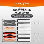 rongyiec Side Brush,Filter,HEPA,Main Brush,Rubber Brush Kompatible Mit: Dreame Robot Vacuum D9/D9 Ma