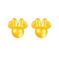 SK Jewellery Disney Iconic Minnie Mouse 3D 999 Pure Gold Earrings