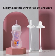 Sippy cup teat drink straw accessories for Dr Brown's wide neck baby Bottle (no bottle)