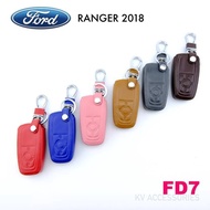 AD.ซองหนังใส่กุญแจรีโมทรถยนต์  FORD รุ่น RANGER 2018 รหัส FD7 ระบุสีทางช่องแชทได้เลยนะครับ