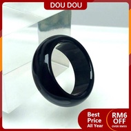 DOU~ cincin hitam murah cincin hitam lelaki cincin hitam Cincin batu akik hitam asli asli cincin jad