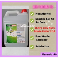 (5L) Large Sanitizer // Alcohol Free Sanitizer // Food Grade Sanitizer // UV Nano Fogger // Dilute to 50L