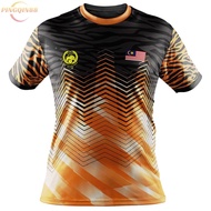 Jersey custom name 2024 new, Malaysia national football team 3D tiger print design bu lelaki summer 