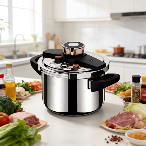 Military-Grade 304 Stainless Steel Pressure Cooker | 80PAK Super High Pressure Saves 40% Energy | Ga