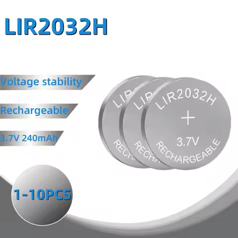 1-10PCS 3.7V LIR2032H Rechargeable Button Battery High Capacity Version of LIR2032 Lithium Cell Coin