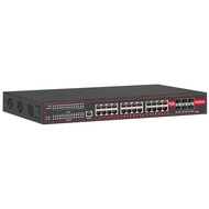 ienRon 30 Port 2.5G Managed Layer 3 PoE Switch, 24 x 2.5 Gigabit Base-T Ports, 6 x 10 Gigabit SFP Sw