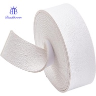1roll Flat Single Face Imitation Leather Cords Lychee Pattern White 25x1.8mm 2.73 Yards(2.5m)/Roll
