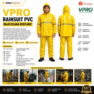 PVC Raincoat and Pants Set VPRO Vpro PVC Rubber Raincoat