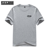 JEEP SPIRIT 1941 ESTD Summer new trendy brand short-sleeved t-shirt mens cotton loose round neck t-s