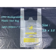 [13 x 15] | OXO Biodegradeble Plastic Bag | 50pcs+/- | READY STOCK