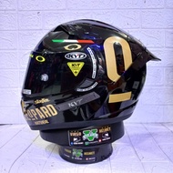 KYT HELM K2-RIDER PAKET -STIKER LENGKAP+ LEOPARD GOLD