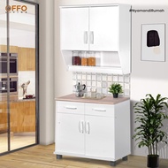 Offo Living - Kitchen Set Lemari Dapur 2 Pintu - Luna Putih