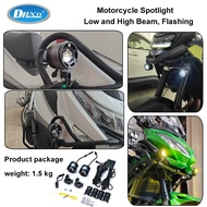 DRXD Auxiliary Flashing Spotlight  Motorcycle Spotlight 60W 6000LM Low Beam High Beam Headlight Ultr