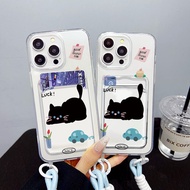 Print Card Holder Aesthetic Lanyard Premium Soft Case hp Oppo C75 C75x Note 60 60x Reno 13F 13 A60 A