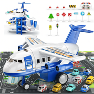 TEMI Airplane Car Toy 6 Cars Mainan Kapal Terbang Toddler Play Boy Big Size Aeroplane Kid Toys Polic