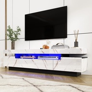 71in Led Tv Stand For 75/80 Inch Tv, Modern Gaming Tv Cabinet For Living Room, High Gloss Entertainm