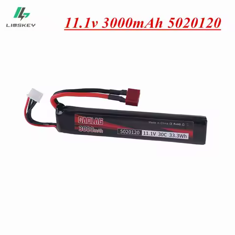 11.1V Lipo Battery for Airsoft Gun 11.1V 3S 3000mAh 30C for Water Guns Airsoft BB Air Pistol Electri