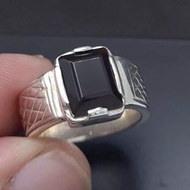 也門 Aqeeq 戒指 深黑紅色 Yamni 瑪瑙戒指 男士天然瑪瑙戒指 uni