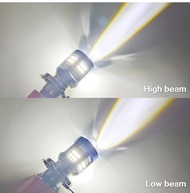 Đèn pha led ánh sáng vòm cót trắng pha vàng chân H4 dùng Yamaha PG 1