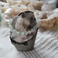 天然魚眼石針狀鈣沸石共生