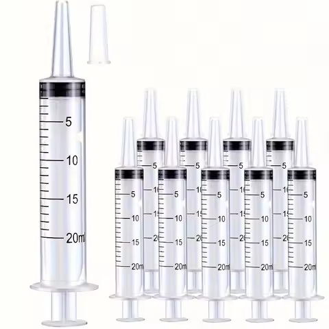 3Pcs Liquid Measuring Plastic Syringe for Resin, Crafts, Science Lab, Pet Feeding, Oil or Glue 20ml