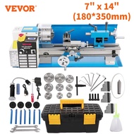 VEVOR Mini Metal Lathe Machine 7"x14" 550W 180x350mm Variable Speed with 3 Jaw Chuck for Metalworking Turning Drilling T