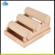 Wood 3 Tier Bracelet Watch Stand Holder Jewelry Showcase Display Storage Necklace Bangle Organizer W