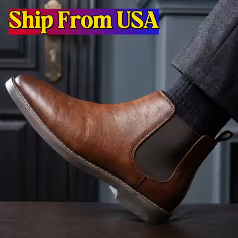 Chelsea Ankle Boots 2026 Retro Brand Comfortable Fashion Casual Boots Leather