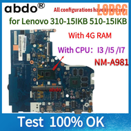 [LODGG] NM-A981 NM-A751สำหรับ Lenovo 310-15ikb 510-15ikb แล็ปท็อป Moederbord. พบ I3/I5/I7 7e Cpu. Gt