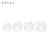 [Adepe] 10pcs Clear Plastic Ball DIY Christmas  Hanging Bauble Decoration 40mm