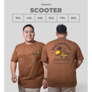 Screen Printed t-shirts BIG Size BROWN VESPA SCOOTER t-shirts big size 4xl 5xl 6xl 7xl 8xl large jum