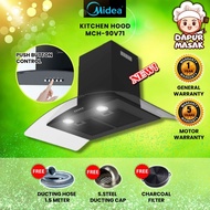 Dapur Masak Midea Hood Cooker MCH-90V71 Kitchen Hood and Hob Penyedut Asap Dapur Gas Kaca Hob MGH-76