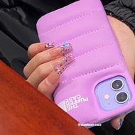 Iphone 7 plus 8 plus puffer case puffer case In Purple Pink Blue American style