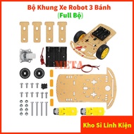 [FULL SET] Smart 3-wheeled Robot chassis set and 2 3-9V gear reduction motors (2 axles)
