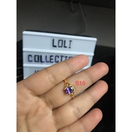 Cincin batu purple suasa 24k