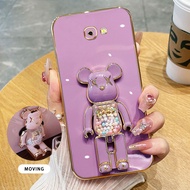 Shockproof Phone Case for Samsung Galaxy J4 Plus J4 Prime 2018 J4+ J415 J3 Pro J3 2017 Cute 3D Candy Bear Stand Bracket Protection Case