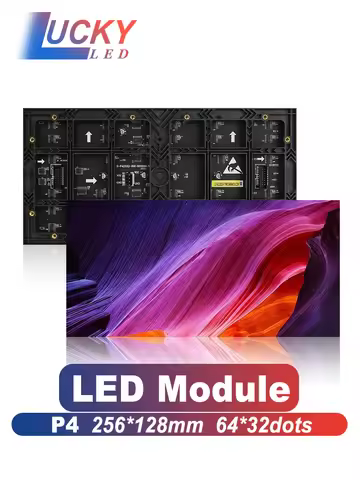 P4 Indoor SMD RGB Led Video Wall Panel 256x128mm 1/16 Scan 64x32 Pixels HUB75E Port