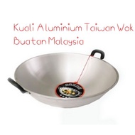 KUALI ALUMINIUM TAIWAN STYLE DOUBLE HANDLE ALUMINIUM COOKING WOK KUALI TEBAL