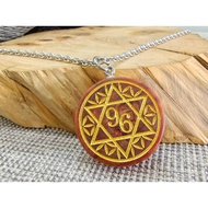 Raja Kayu Pendant with engraving Works Numerology 96