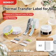 NIIMBOT B18/N1 White Colours Thermal Label stickers Waterproof Anti-Oil Stickers Long Lasti