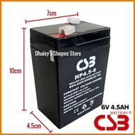 ▬ Battery 6V 4.5Ah Sealed Lead Acid Rechargeable Battery 6V-4.5Ah 6V rechargeable Battery