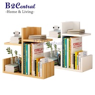 Table Top Wooden Book Rack Table Organizer Penyusun Meja Rak Buku