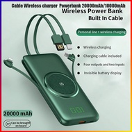 【Clearance Sale】20000mAh Portable Mini Power Bank wireless charger Mirror Screen Disply Powerbank