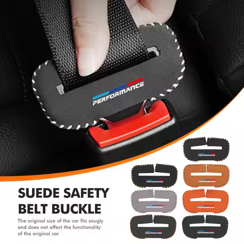 Car Seatbelt Buckle Cover Suede Anti-scratch Protector Interior Accessories For BMW X1 X3 X4 X5 X7 G